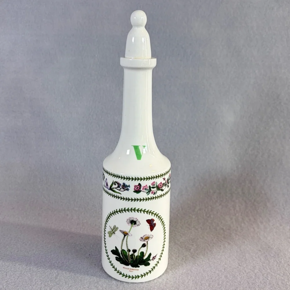 Vintage Portmeirion Botanic Garden Oil Vinegar Cruet Set 1991 England Floral